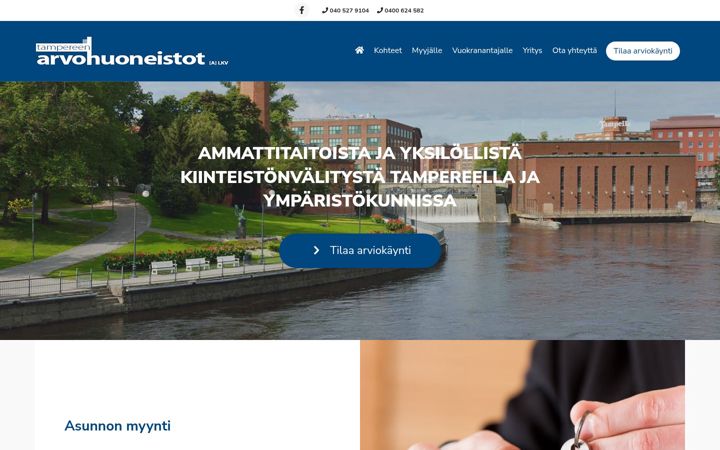 Posnetek zaslona arvohuoneistot.fi