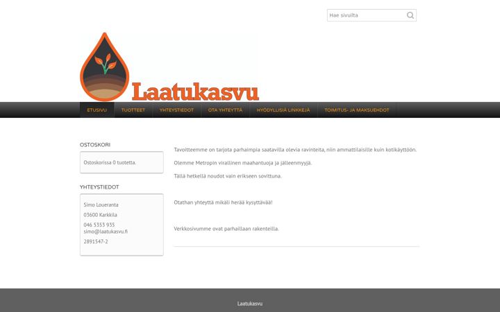 Captură de ecran a arvokalut.fi