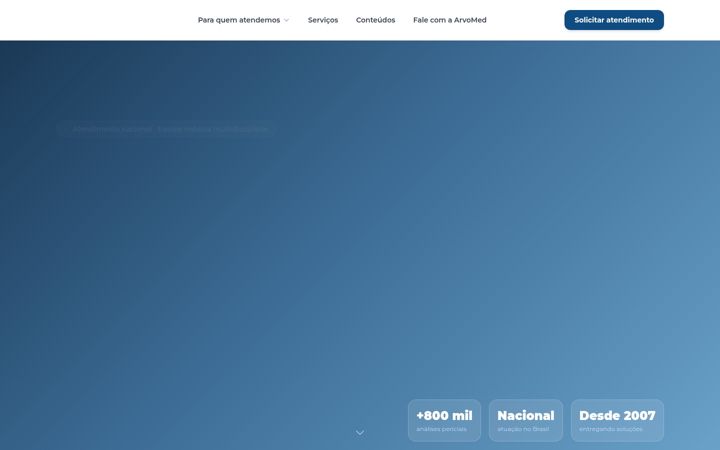 Screenshot of arvomed.com.br