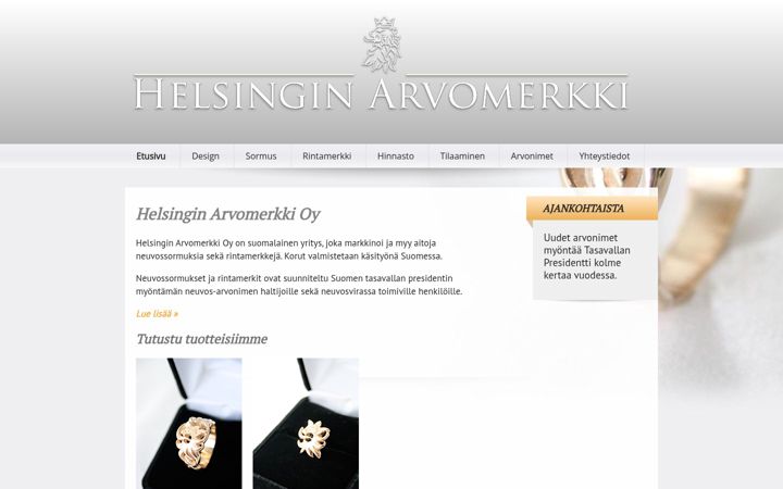 Posnetek zaslona arvomerkki.com