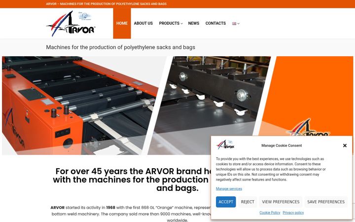 Skärmbild av arvor.it