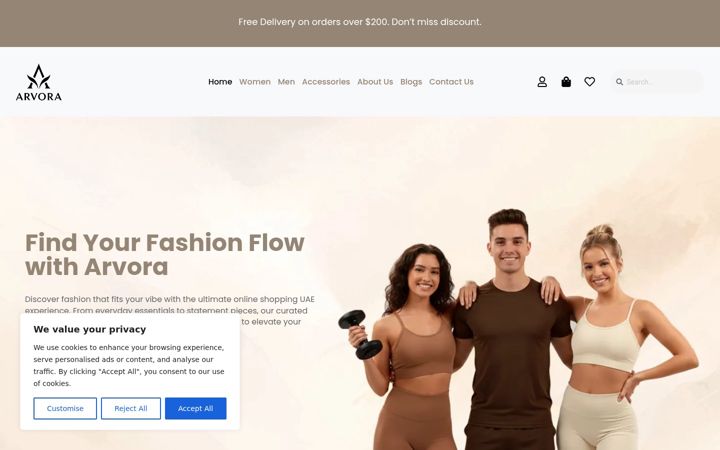 Screenshot ta' arvorafit.com