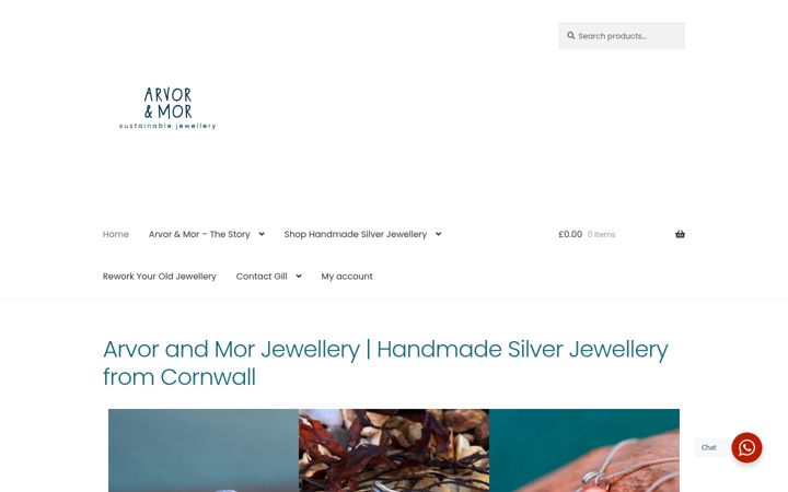 Posnetek zaslona arvorandmorjewellery.co.uk