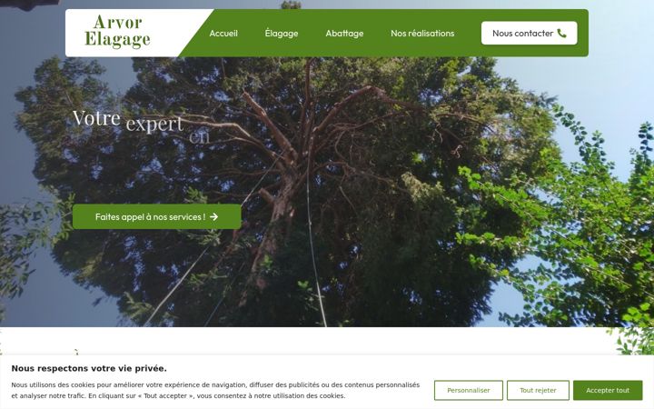 Screenshot of arvorelagage.fr