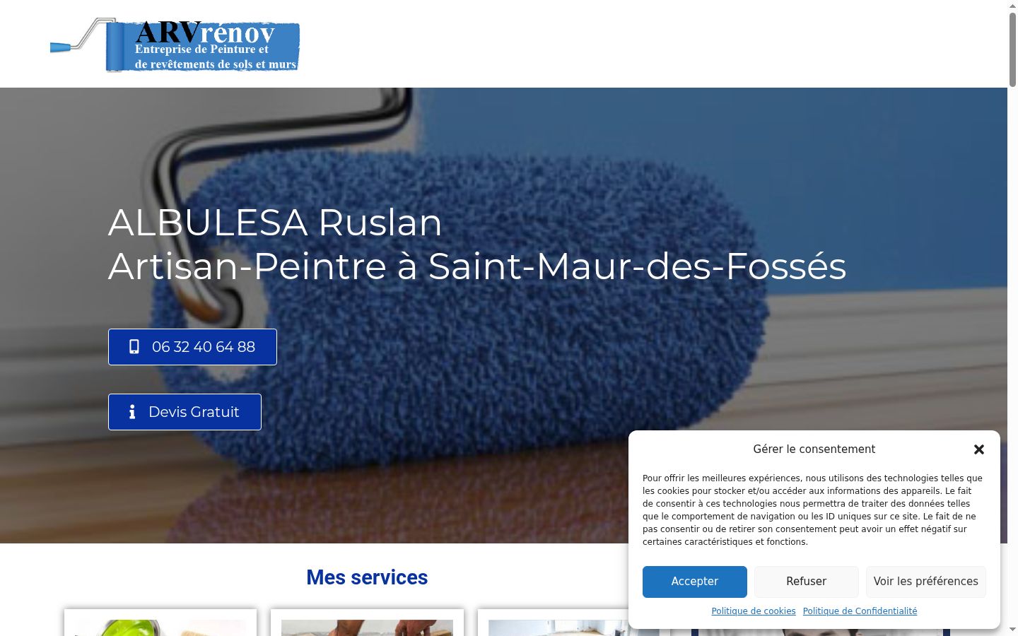 Captură de ecran a bannerului de consimțământ afișat înainte de orice interacțiune