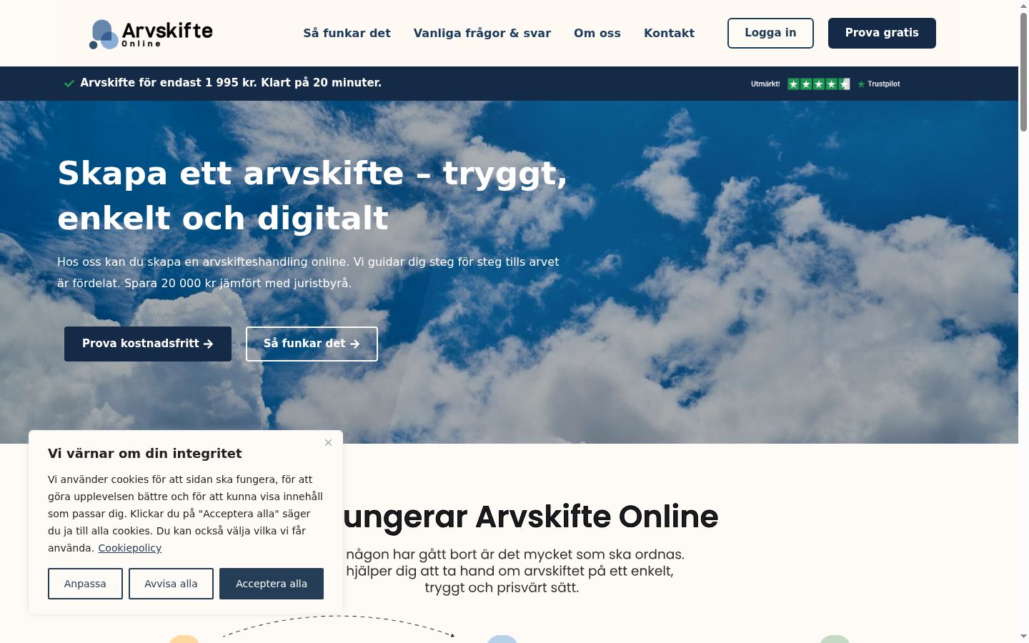 Sutikimo reklamjuostės, rodytos prieš bet kokią sąveiką, ekrano kopija