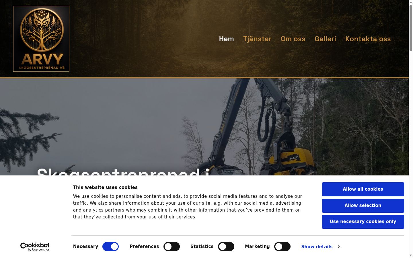 Captura de pantalla del banner de consentimiento mostrado antes de cualquier interacción
