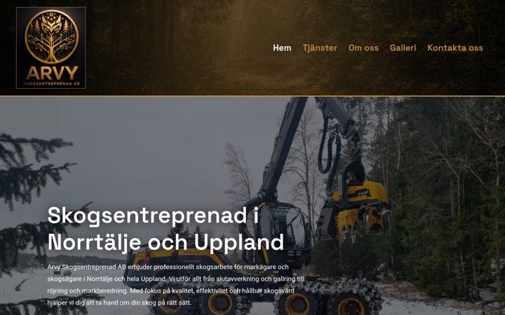 Screenshot of arvyab.se