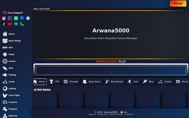 Skjámynd af arwana5000.org