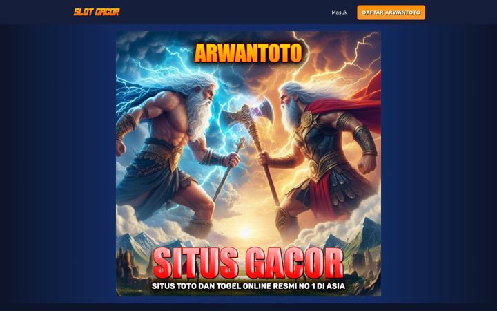 Screenshot of arwantoto.com