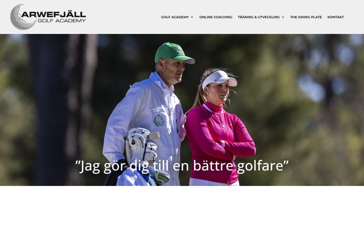 Screenshot of arwefjallgolf.se