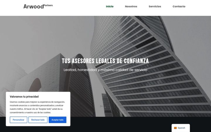 Screenshot of arwood-partners.es