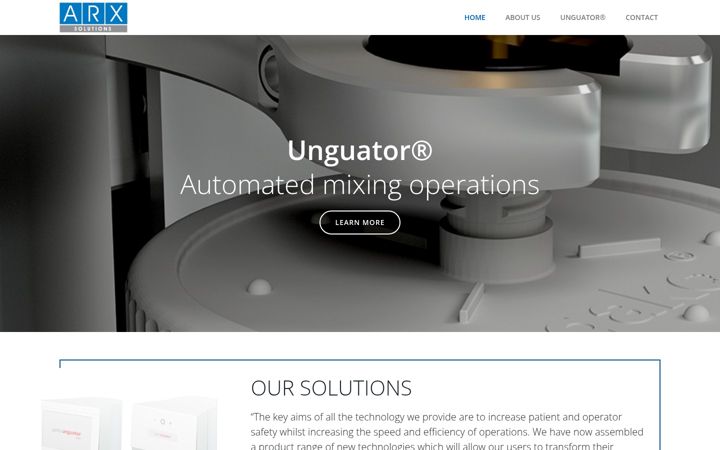 Screenshot of arx-solutions.com