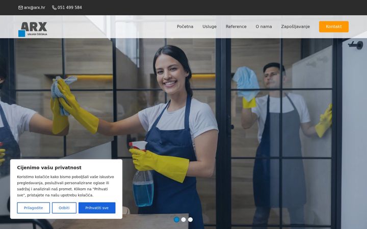 Screenshot of arx.hr