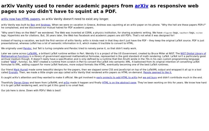 Screenshot of arxiv-vanity.com