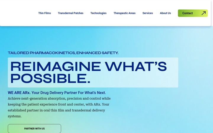 Screenshot of arxpharma.com