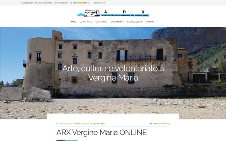 Screenshot of arxverginemaria.it