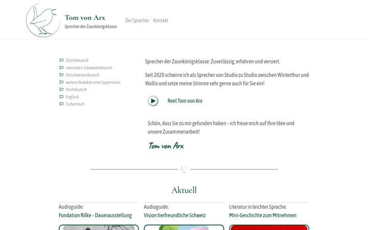 Screenshot of arxvox.ch