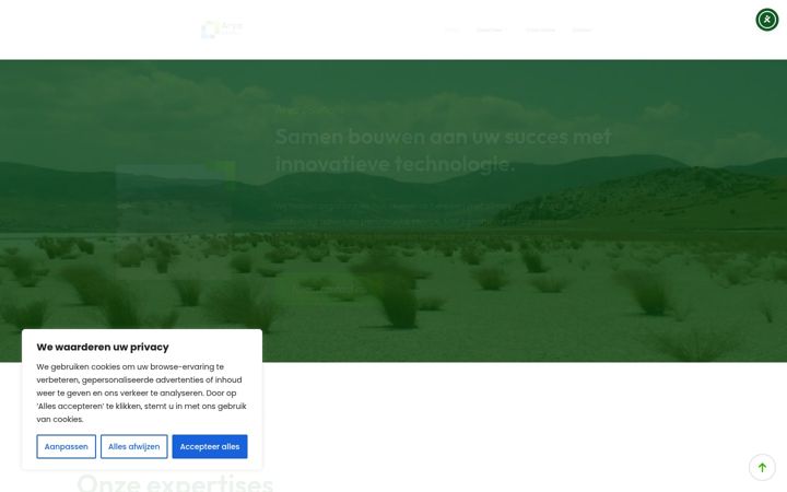 Screenshot του arya-solutions.nl