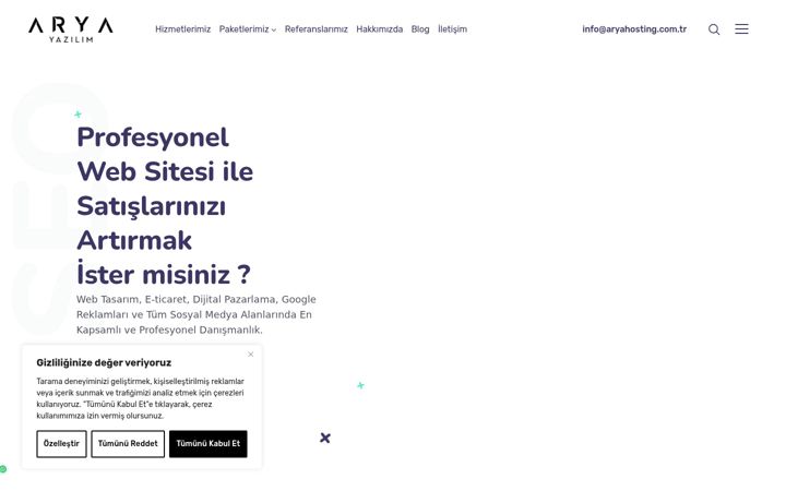 Screenshot von aryahosting.com.tr