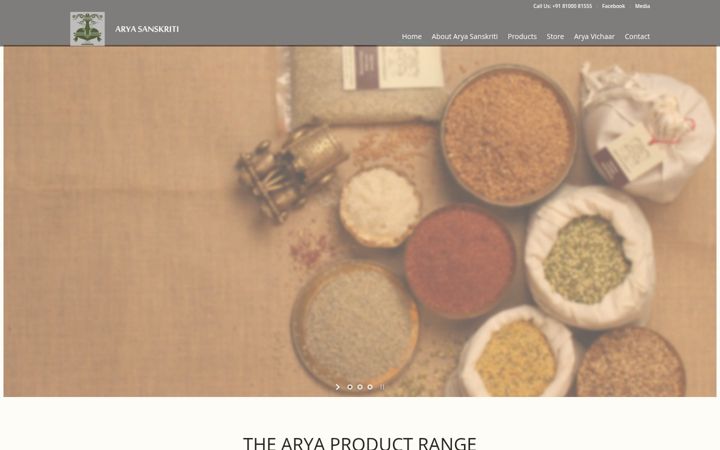 Screenshot of aryasanskriti.com