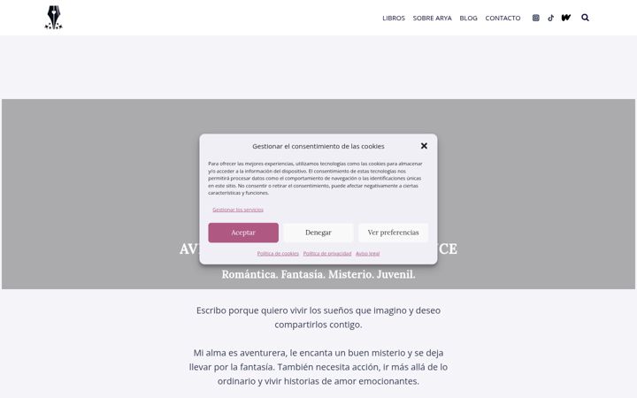 Screenshot of aryaswinter.com