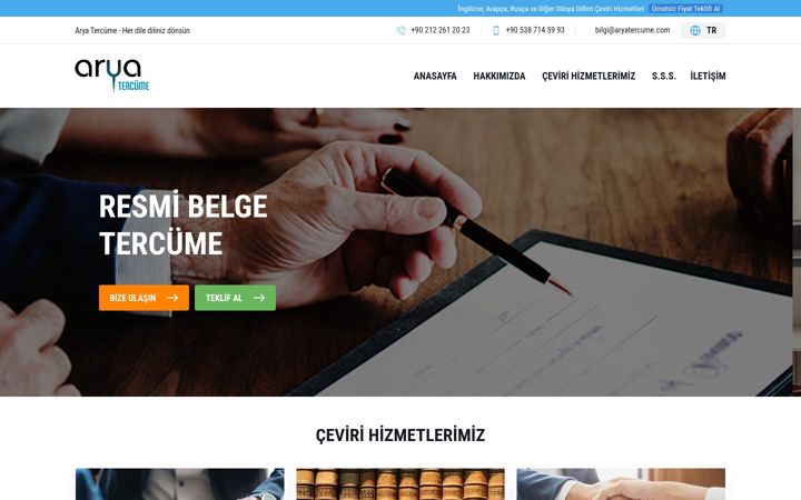 Screenshot of aryatercume.com