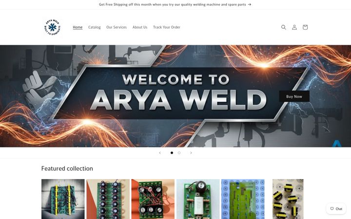 Screenshot of aryaweld.com