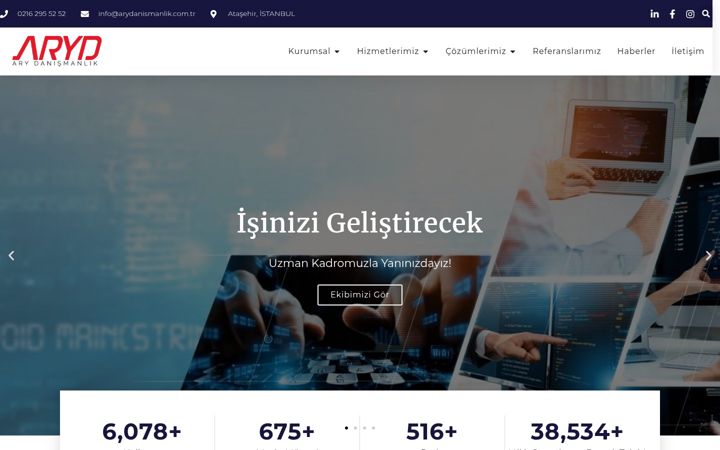 Screenshot of arydanismanlik.com.tr