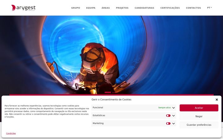 Screenshot of arygest.pt
