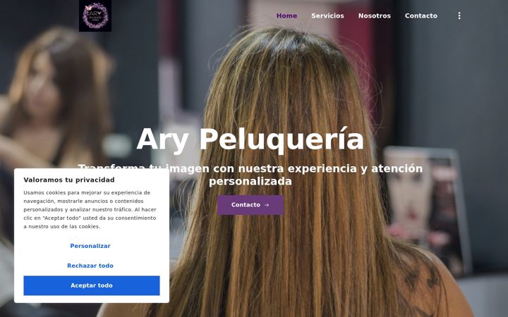 Zrzut ekranu arypeluqueria.com