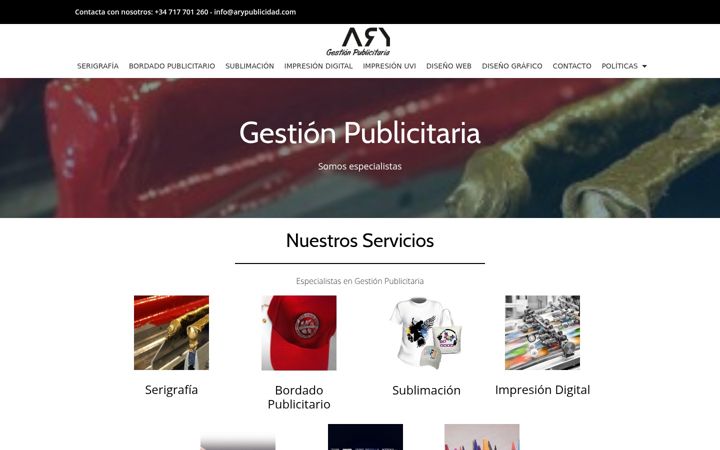 Screenshot of arypublicidad.com