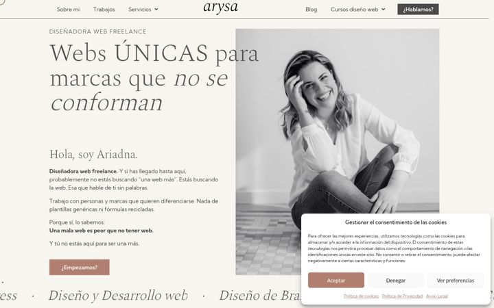 Screenshot of arysa.es