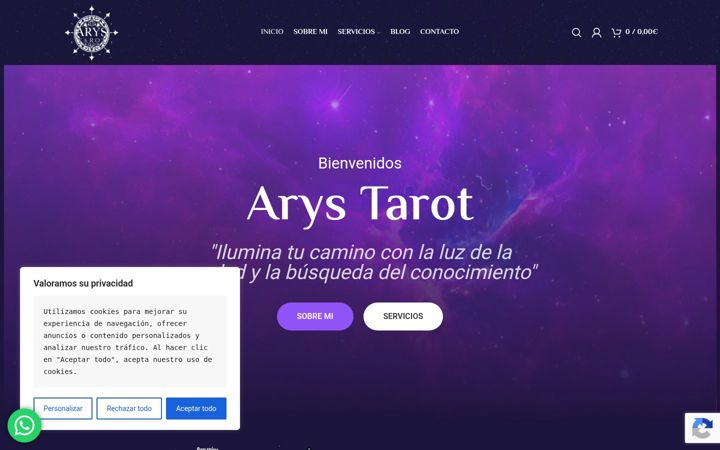 Screenshot of arystarot.com