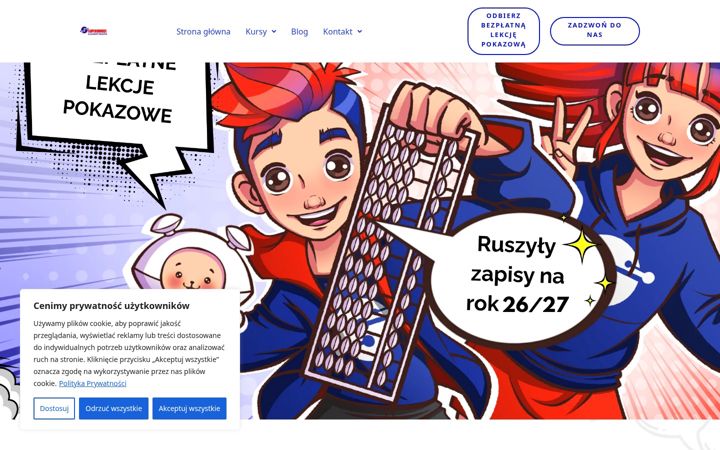 Zrzut ekranu arytmetykamentalnakrakow.pl