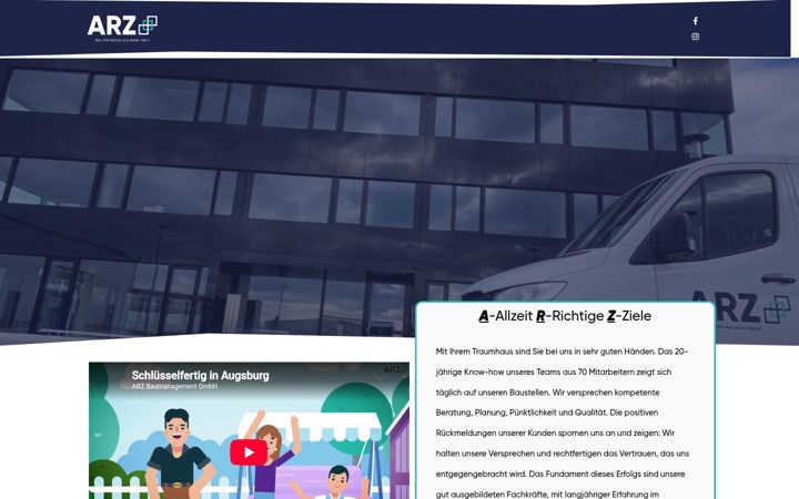 Screenshot of arzbau.com