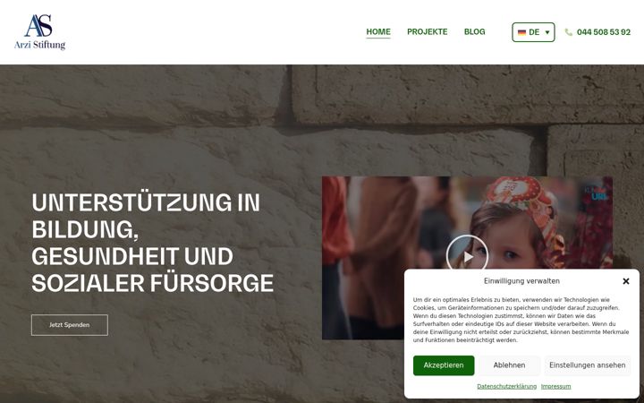 Screenshot of arzi.ch