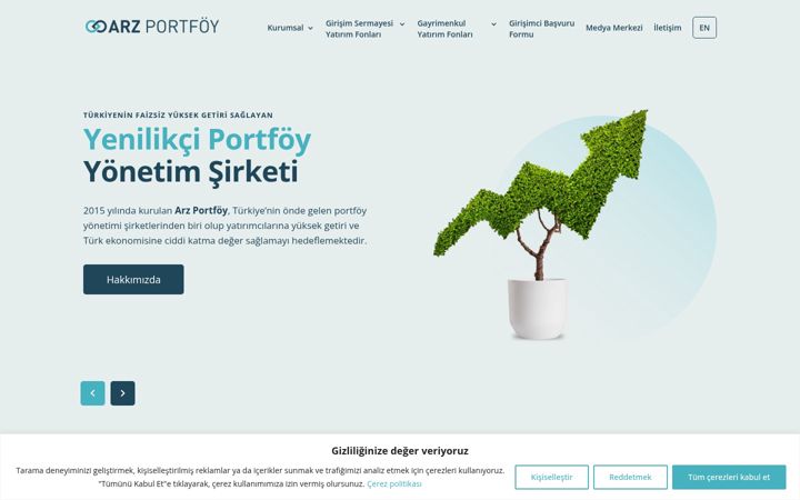 Screenshot of arzportfoy.com