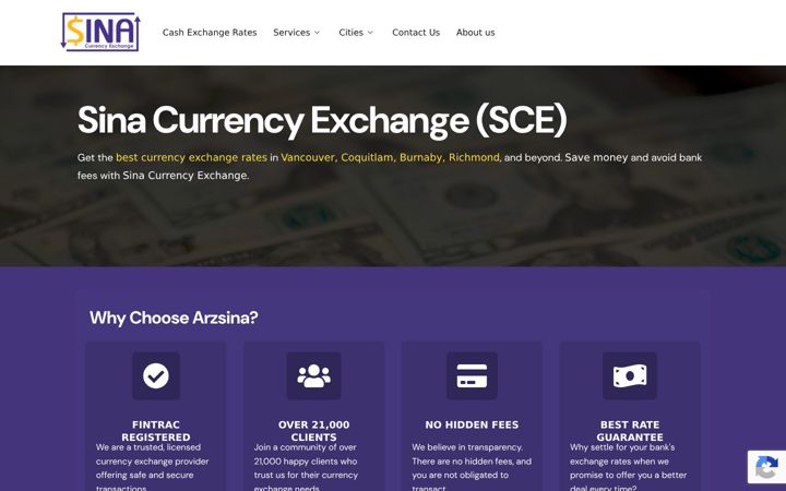 Screenshot of arzsina.com