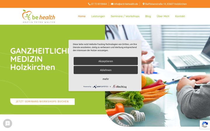 Ekraanipilt saidist arzt-behealth.de