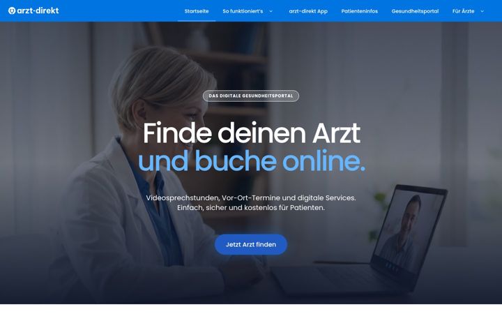 Screenshot of arzt-direkt.de
