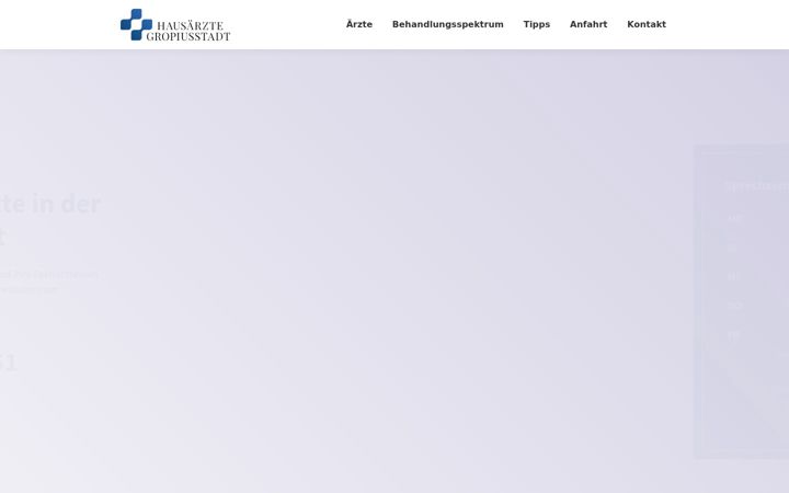 Ekraanipilt saidist arzt-gropiusstadt.de