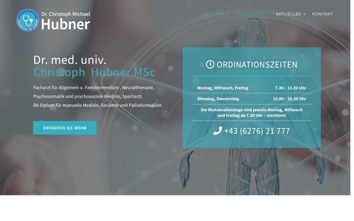 Screenshot of arzt-hubner.at