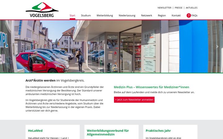 Ekraanipilt saidist arzt-im-vogelsberg.de