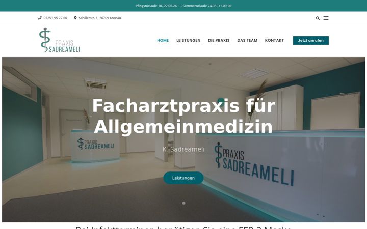 Snímek obrazovky arzt-kronau.de