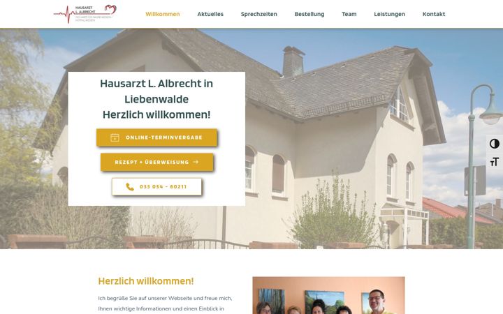 Screenshot von arzt-liebenwalde.de