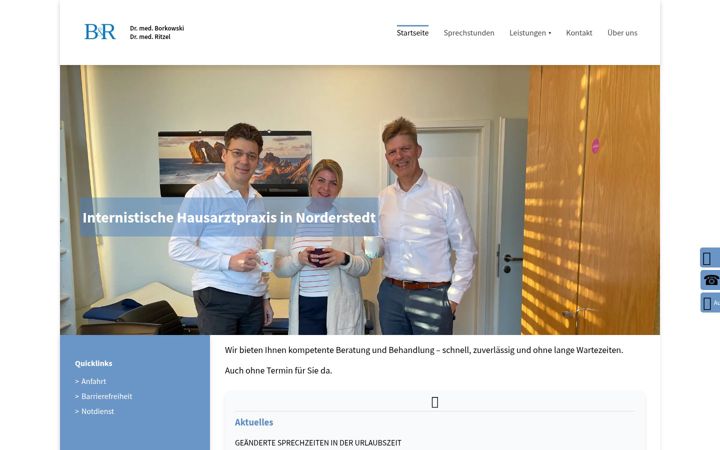 Screenshot von arzt-norderstedt.de