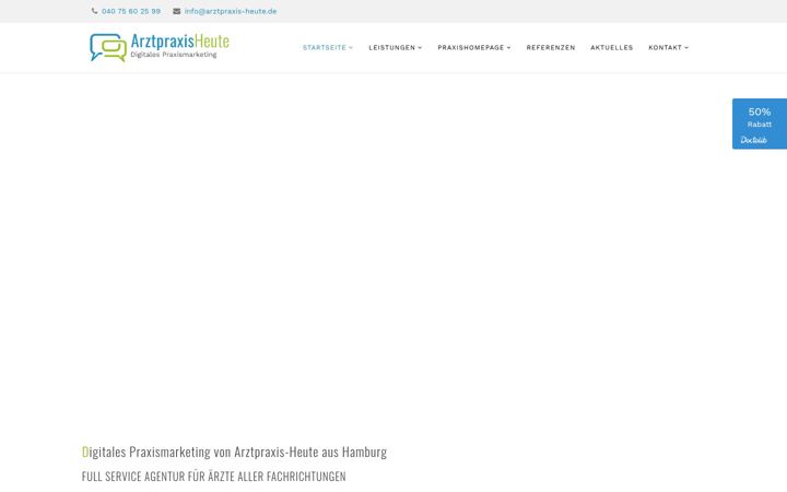 Ekraanipilt saidist arzt-praxis-homepage-hamburg.de