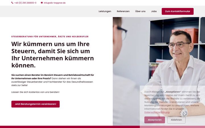 Screenshot von arzt-steuer.de
