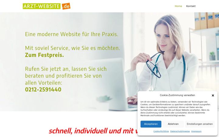 Screenshot von arzt-website.de